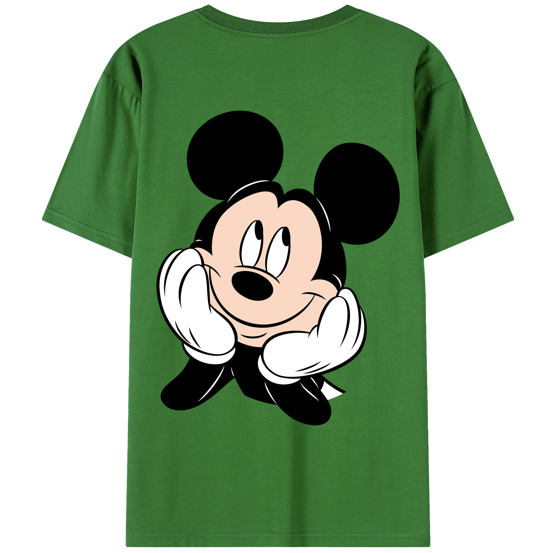 （画像用） ミッキーマウス Mickey Mouse レディース半袖Tシャツ(バックプリント)